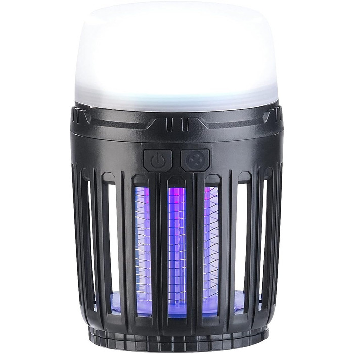 Ліхтар від комарів Exbuster УФ-засіб від комах 2-в-1 та кемпінговий ліхтар з акумуляторною батареєю, регульованою яскравістю, USB (кемпінговий ліхтар від комарів, лампа від комарів, настільна лампа на батарейках)