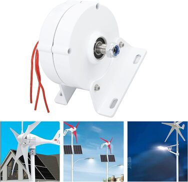 Трифазний генератор 6000 Вт, низькошвидкісний безредукторний електродвигун з постійними магнітами для вертикальних горизонтальних вітрогенераторів 48 В