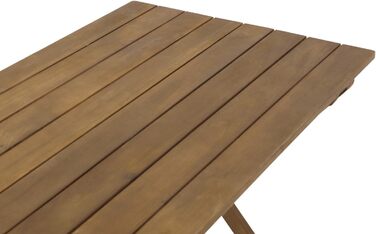 Складаний садовий стіл DEGAMO Bahia 90x60 см, коричневий колір акації, олійний, для вулиці, сертифікований FSC