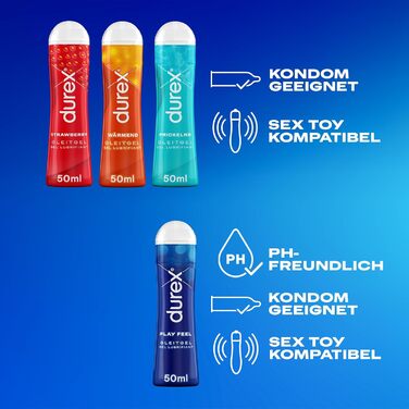 Набір гель-лубрикантів Durex Play, 4 × 50 мл, на водній основі