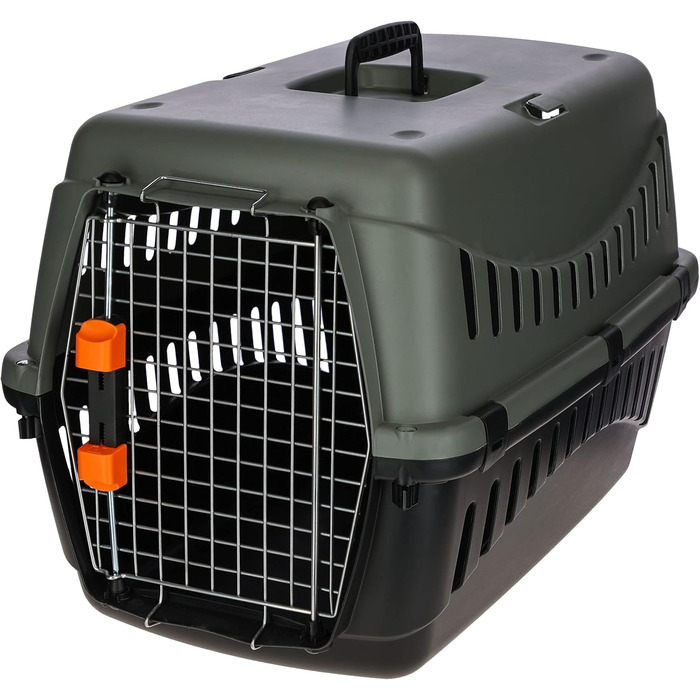 Транспортний ящик Kerbl Eco (Д x Ш x В 60 x 40 x 38,5 см, з мискою для води та ручкою для перенесення, високоякісні металеві дверцята) 80561
