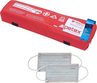 Комбінована сумка на липучці з трикутником євро, аптечкою та захисним поясом, червона, 43999712