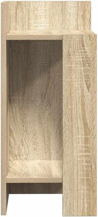 Журнальний столик з полицею, дуб Сонома, 25,5x27x60 см, Акцентний столик, Столик з лампою, Маленький столик, Столик для дивана, Столик для вітальні, Кутовий столик, дуб Сонома 1