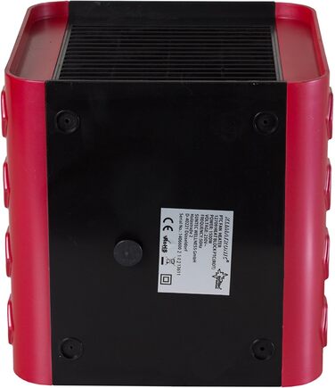 Керамічний обігрівач SUNTEC PTC Heat Block Безшумний електрообігрівач 1500 Вт, 3 режими нагріву, червоно-чорний, для спальні та вітальні