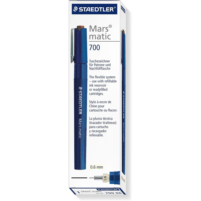 Ширина лінії чорнильного ящика Staedtler Mars matic 700 0,6 мм