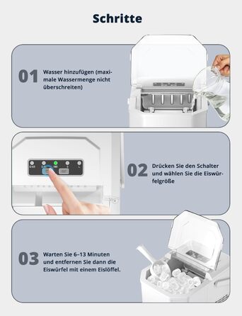 Машина для виробництва кубиків льоду, 12 кг/24 години Льодогенератор Професійний льодогенератор 1,5 л Льодогенератор 6-13 хв Час виробництва Льодогенератор, Машина для приготування кубиків льоду (БАГАТОРАЗОВА)