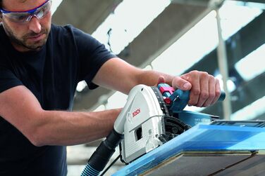 Професійна занурювальна пила Bosch GKT 55 GCE (потужність 1400 Вт, вкл. пиляльний диск Ø 165 мм, вкл. циркулярне пиляльне полотно