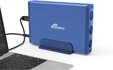 Зовнішній жорсткий диск Sonnics 1 ТБ 3.5', USB 3.0, сумісний з Xbox One / PS4 / Windows PC/Mac (настільний непортативний), живлення від мережі, синій