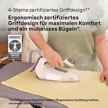 Парова прасувальна станція Braun Household CareStyle 5 IS5247 VI - Парова праска з підошвою FreeGlide 3D, режим iCare, вертикальне