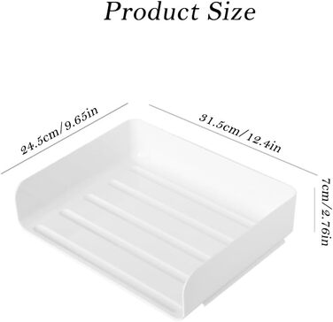 Ярусний штабельований лоток для документів формату A4, органайзер для лотків для листів, органайзер для столу, тримач для документів, сортувальник паперу формату A4 для офісу, школи (горизонтальний, білий) горизонтальний білий, 4-