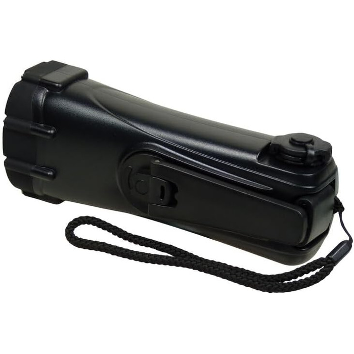 Ліхтарик POWERplus Shark з динамо-шатунною головкою / USB-акумуляторний світлодіодний ліхтарик / аварійний зарядний пристрій чорного кольору