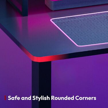 Стіл з регульованою висотою 180x80 см, Електричний ігровий стіл, Стіл з функціями пам&39яті та гачками, Чорний 180x80 см Чорний