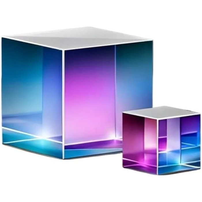 Спектроскопічна призма, що розділяє призму, напівпрозора, напівзворотна, склеєна чотирикутна призма, невелика телевізійна голокубічна (25,4x25,4x25,4)