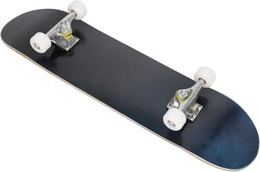 Повна дека для скейтборду з клена - комплектний скейтборд для дітей, підлітків та дорослих, ABEC-7 кулькові підшипники, вантажопідйомність 250 кг, чорний колір