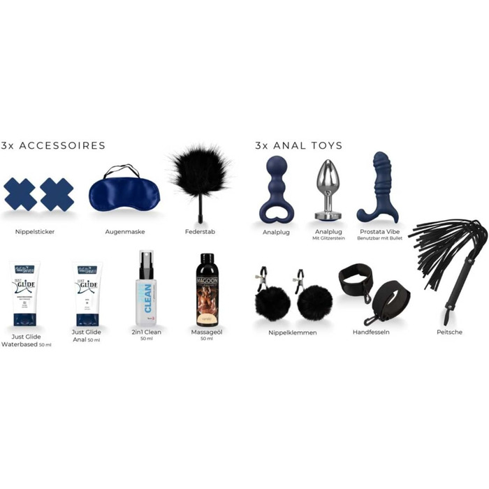 Еротичний адвент-календар Magic Shiver, 2025, 24 секс-іграшки для пар, синій