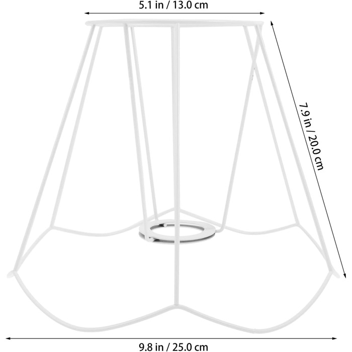 Підвісний абажур Рамка Порожнє кільце Рамка Дротяний каркас Підвісний абажур DIY E27 Заміна лампи для заміни заліза Настінний світильник Настільна лампа Торшер Спальня Вітальня Оформлення в стилі кантрі 25X25CM
