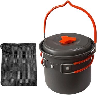 Набір для кемпінгу об&39ємом 1,4 л, термостійкий алюмінієвий сплав, підходить для експедицій у дикій природі