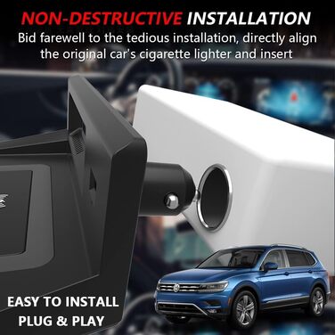 Бездротовий зарядний пристрій Singkin, сумісний з VW Tiguan 2018 2019 2020 2021, 15 Вт швидка зарядка мобільного телефону для пане