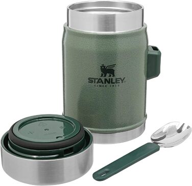 Термоконтейнер Stanley Classic Legendary з ложкою 400 мл - Зберігає їжу гарячою або холодною протягом 7 годин - Підігрівач з нержа