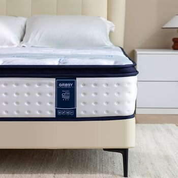 Матрац H4, гібридний матрац з пружинним ядром у формі кишенькової тканини та 7-зонною підтримкою, піна з ефектом пам&39яті ергономічний комфорт та ізоляція рухів, сертифікований Oeko-TEX та CertiPUR-US, 160x200x22 см