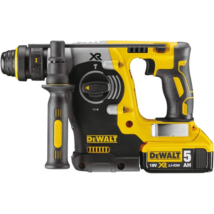 Акумуляторний комбінований перфоратор Dewalt 18 В SDS-plus DCH274P2T (24 мм) (обмежувач обертання та удару, безщітковий двигун, шв