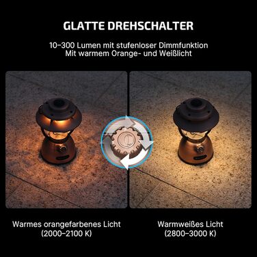 Розумний кемпінговий ліхтар OLIGHT Olantern Classic 2 Pro 300 лм із керуванням застосунком, світлодіодний ліхтар у ретро-стилі, плавне затемнення, аварійний портативний зарядний пристрій USB, для кемпінгу, саду, активного відпочинку на свіжому повітрі, по