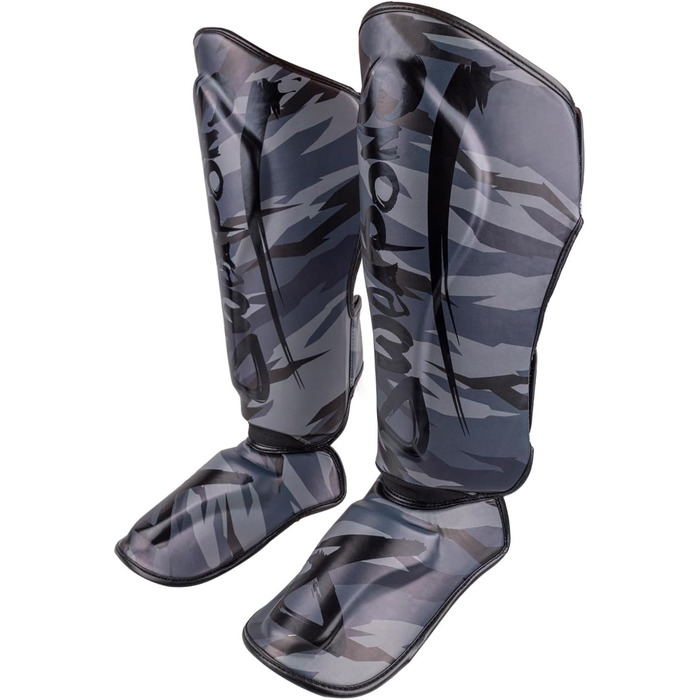 ВИДОВІ ЗБРОЇ Щитки для гомілок Unlimited 2.0, міський камуфляж, для тренувань та змагань, високоякісна синтетична шкіра та ідеальна амортизація, муай-тай, K1, MMA, карате та кікбоксинг XL, 8