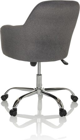 Офісний стілець hjh OFFICE SOLAO 300, тканина, регульований по висоті обертовий стілець з м&39якою подушкою сидіння, 719229, темно-сірий колір тканини