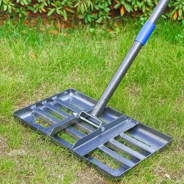 Гребінь для вирівнювання газону Rasenrechen, 152 см - з гладкими краями для розрівнювання трави та розподілу ґрунту. Міцний інструмент для планування ґрунту для саду та догляду за газоном.