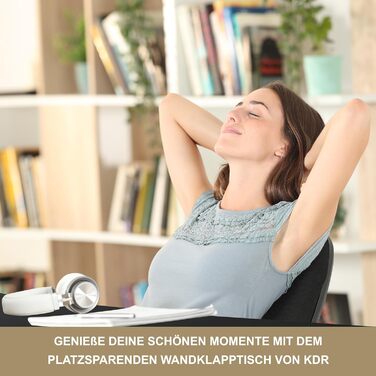 Настінний розкладний стіл KDR 80x40 см, чорний Складаний стіл для настінного монтажу як обідній стіл, письмовий стіл, кухонний стіл або робоче місце Економія місця та універсальність