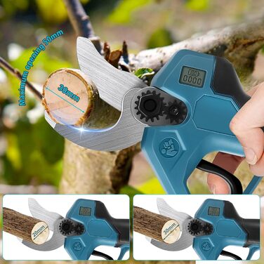 Акумуляторні сучкорізи зі штангою, безщіткові акумуляторні садові ножиці 2-в-1, сумісні з акумуляторами Makita, діаметр різання 30 мм, акумуляторні ножиці для обрізки саду та дерев, подовження 2 м (акумулятор не входить до комплекту), макс. 30 мм, зі штан