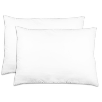 Комплект подушок ZOLLNER з 2 предметів - Виготовлено в Німеччині - Наповнювач з поліестеру - Чохол з високоякісного поліестеру - Можна прати при температурі до 60C - 60x80 см - Готельна якість - Сертифіковано Oeko-Tex 60x80 см Білий