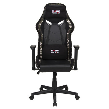 Ігрове крісло GAME ROCKER G-30 зі штучної шкіри, чорний/камуфляжно-зелений, вантажопідйомність до 110 кг