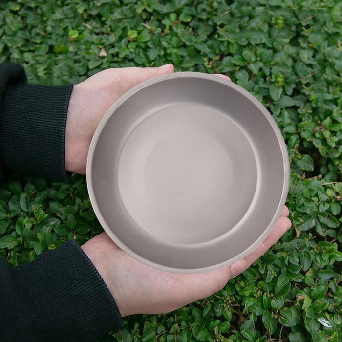 Набір кемпінгових тарілок 8-в-1 з 5 титановими каструлями та складною виделкою, ложкою, легким посудом, столовими приборами для барбекю, кухні, походів, пікніка