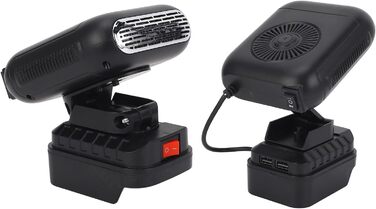 Портативний обігрівач кімнати Asixxsix, регульована температура від 30C до 80C, тихий обігрівач, настільний обігрівач з функцією повороту на 90, 2 USB-порти, для офісу та гуртожитку