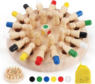 Іграшка Монтессорі від 2/3/4 років, Memory Match Stick Chess, розвиваюча іграшка Chess Game, Memory Chess, Wooden Memory Chess для