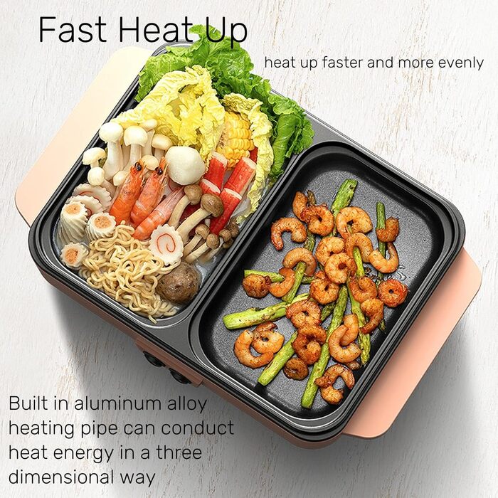 Вт електричний гриль для внутрішнього гриля, електричний корейський гриль, контактний гриль, міні-електрична сковорода на сковороді, гаряча каструля на 2 особи, дворазова вилка ЄС, 220 В 180 , для дому, кімнати в гуртожитку, 1200