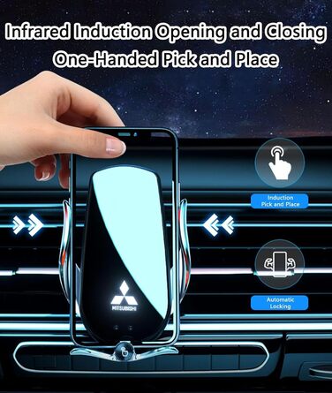 Автомобільний тримач для мобільного телефону REDAEL для Mitsubishi, тримач для мобільного телефону, що обертається на 360, тримач