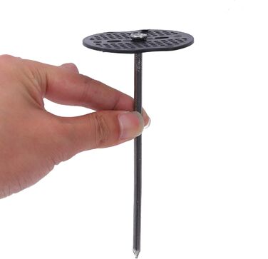 Сталеві анкери LINZI, садові сітки, кріплення для сітки, кріплення кілочків, скоби, штифти, ландшафтні кілки для дерну з шайбами, 100 шт.