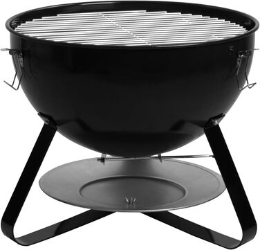 В 1 Димна бочка діаметром 47 см Гриль-бочка, вугільний гриль, вогнище Коптильня з термометром Садовий гриль, гриль-коптильня, піч-коптильня, барбекю, багатофункціональний гриль, круглий гриль, 3