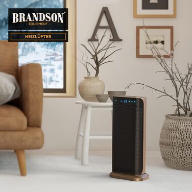 Керамічний обігрівач для ванної кімнати з дистанційним керуванням - Енергозберігаючий, тихий - Швидкий обігрівач з функцією коливання - 2 режими нагріву - Таймер - Сертифіковано GS A Золото