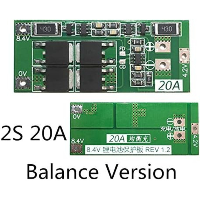 Літієва батарея захист ради BMS баланс версія, 5 шт., 2S 20A 7.4V 8.4V 18650