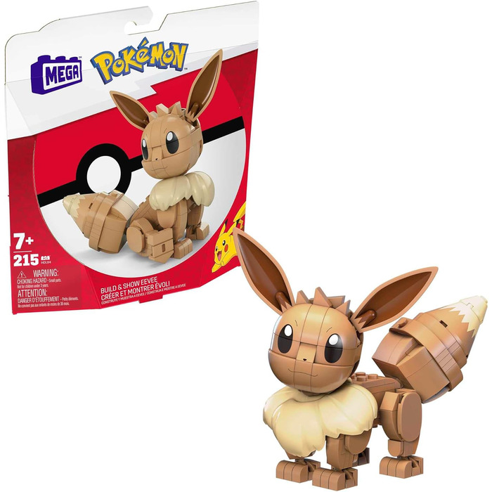 Конструктор Mega Construx Eevee Pokmon, Конструктор для дітей, Іграшка для дітей віком від 7 років, 84 -