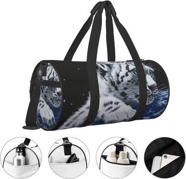 Дорожня сумка Маленький тигр у космосі, спортивна сумка для чоловіків та жінок, сумка-мішок, спортивна дорожня сумка