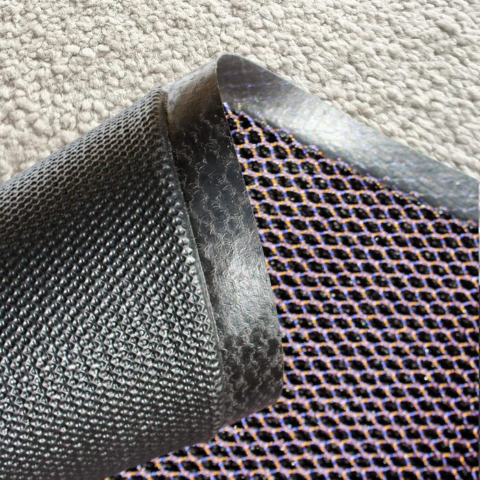 Великий нековзний килимок з ПВХ-сітки Ultralux, міцний 3D-килимок для уловлювання бруду, вхідний килимок-скребок для внутрішнього та зовнішнього використання, для вхідних та задніх дверей 120 x 80 см, синьо-помаранчевий 80 x 120 см (прямокутний)