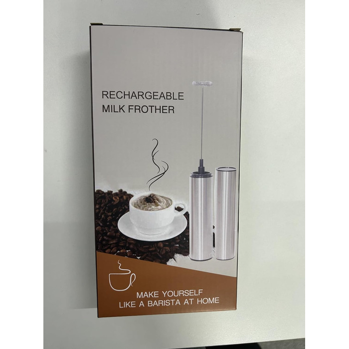 Електричний спінювач молока, що перезаряджається, USB і міні-ручний блендер з подвійним віночком, блендер з нержавіючої сталі для