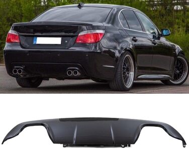 Задній дифузор сумісний з автозапчастинами BMW E60 E61 M Package M5 4 Tube Duplex 03-10 Black Gloss DM 914007