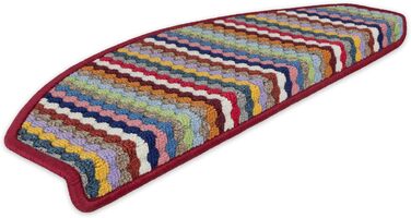 Килимки для сходів Kettelservice-Metzker Багатосмугові різнокольорові напівкруглі в різних кольорах економ-комплекти 16 шт.