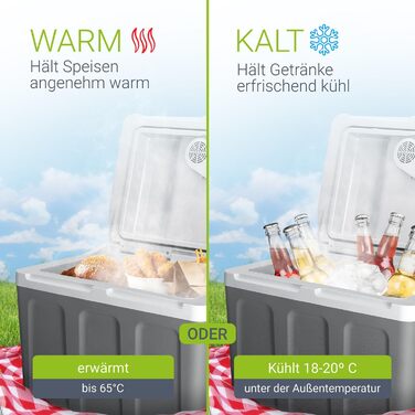 Електрична холодильна камера 40 літрів 12 В / 230 В для автомобіля, вантажівки, будинку на колесах, кемпінгу - міні-холодильник хо