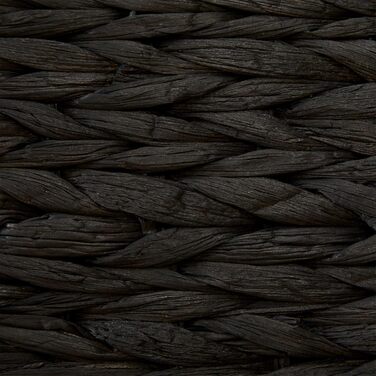 Набір кошиків CAO з 2 шт. , чорний - Кошики ручної роботи з водяного гіацинта, складні з міцними ручками. Кошик-поличка, кошик для зберігання. Універсальний для спальні, офісу, вітальні. Практичний, декоративний.